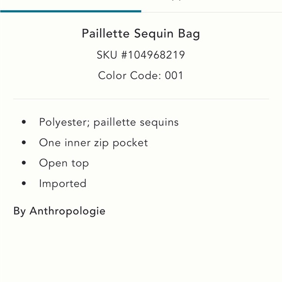 NWT Anthropologie PAILLETTE Black Sequin Mini Tote - Picture 4 of 5